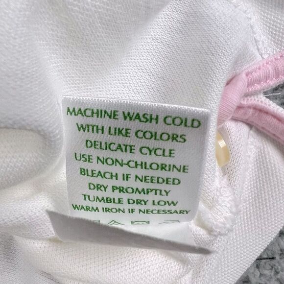 LILLY PULITZER WOMENS POLO GOLF SHIRT WHITE SIZE L - Picture 5 of 9